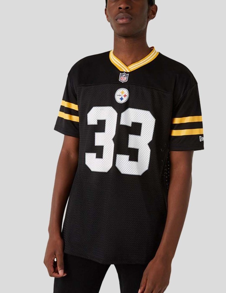 T-shirt NEW ERA nfl logo oversized pittsburgh black yellow